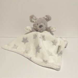 Blankets & Beyond Wolf Lovey Gray Stars White Security Blanket Plush Baby Puppy